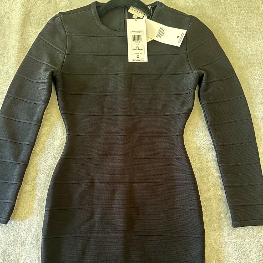 NEW Herve Leger Dress, Small, Black